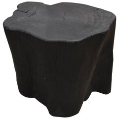 Andrianna Shamaris Triple Burnt Teak Wood Side Table