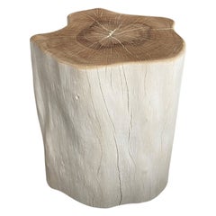 Andrianna Shamaris Two Toned Lychee Wood Side Table