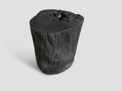 Andrianna Shamaris Ulin Wood Charred Side Table or Stool