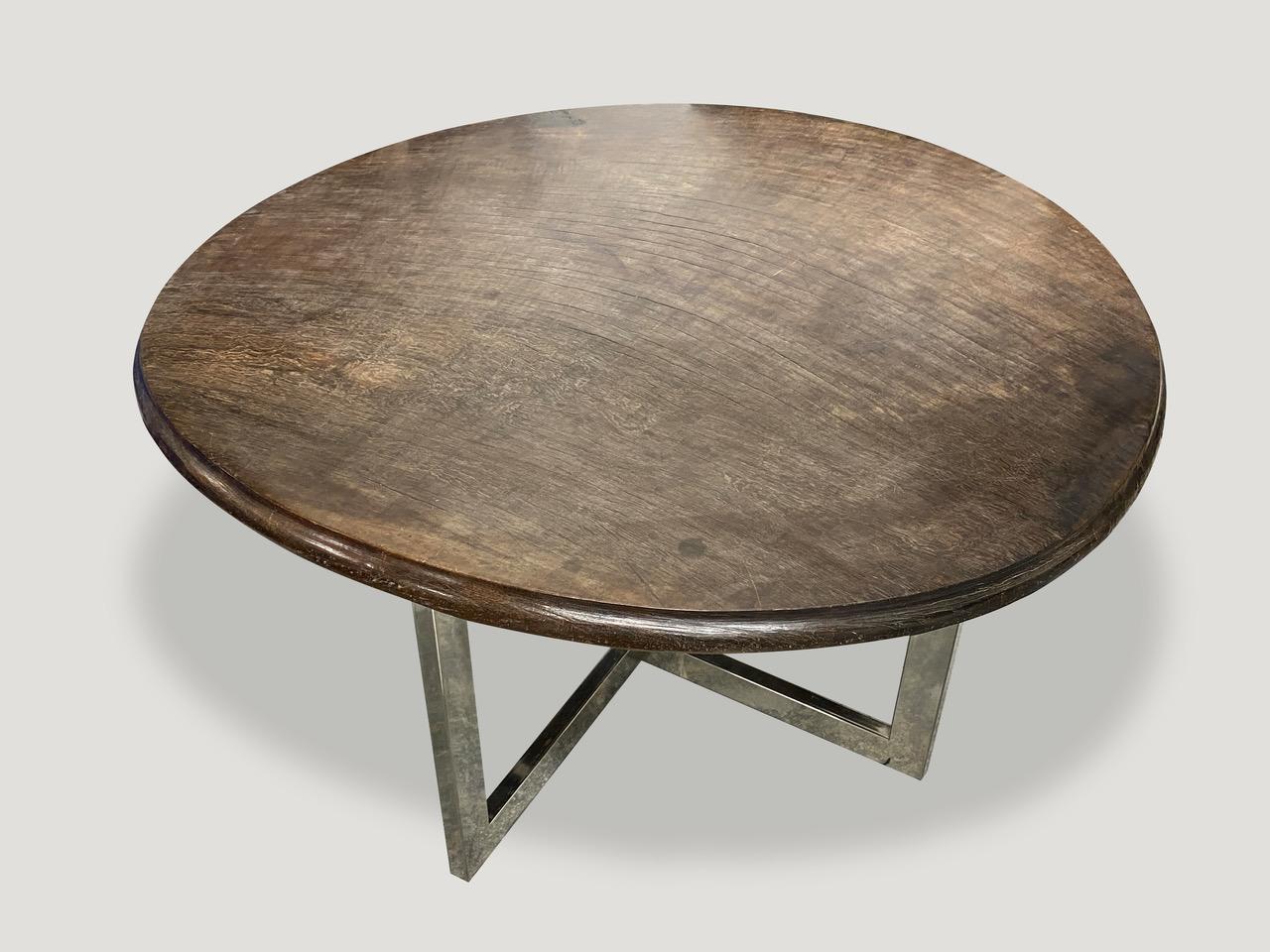 Andrianna Shamaris Ulin Wood Cocktail Table In Excellent Condition For Sale In New York, NY