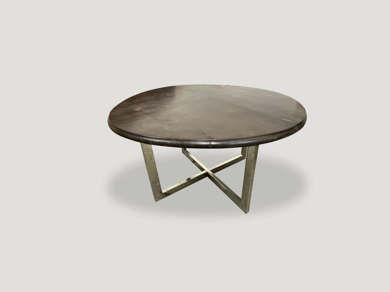 Late 20th Century Andrianna Shamaris Ulin Wood Cocktail Table For Sale