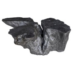 Andrianna Shamaris Unique Amorphous Charred Coffee Table