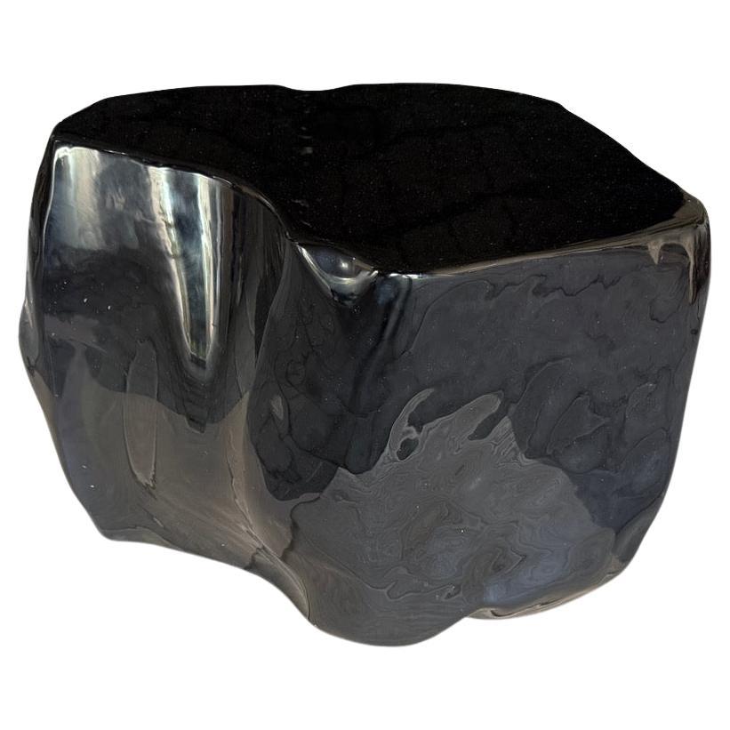 Andrianna Shamaris Volcanic Glass Coffee Table or Large Side Table For Sale