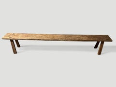 Andrianna Shamaris Wabi Sabi Used Teak Wood Long Bench