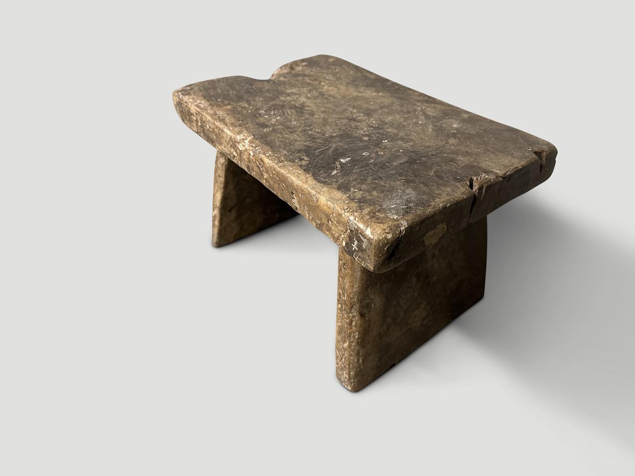 Mid-20th Century Andrianna Shamaris Wabi Sabi Side Table or Stool For Sale