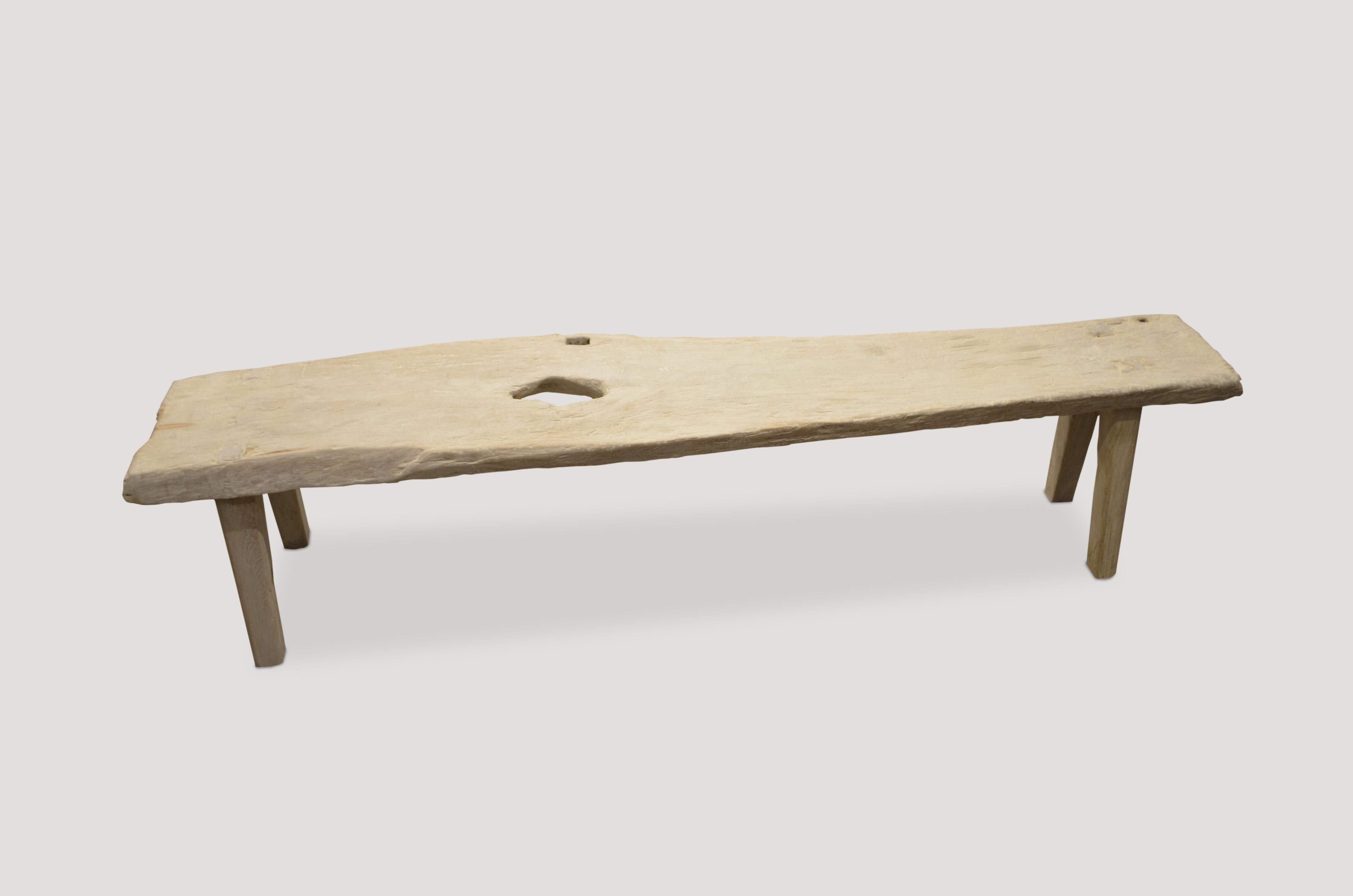 Andrianna Shamaris Wabi Sabi St. Barts Teak Wood Bench In Excellent Condition In New York, NY