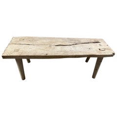 Andrianna Shamaris Wabi Sabi Teak Wood Antique Bench