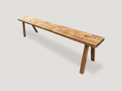 Andrianna Shamaris Wabi Sabi Teak Wood Bench