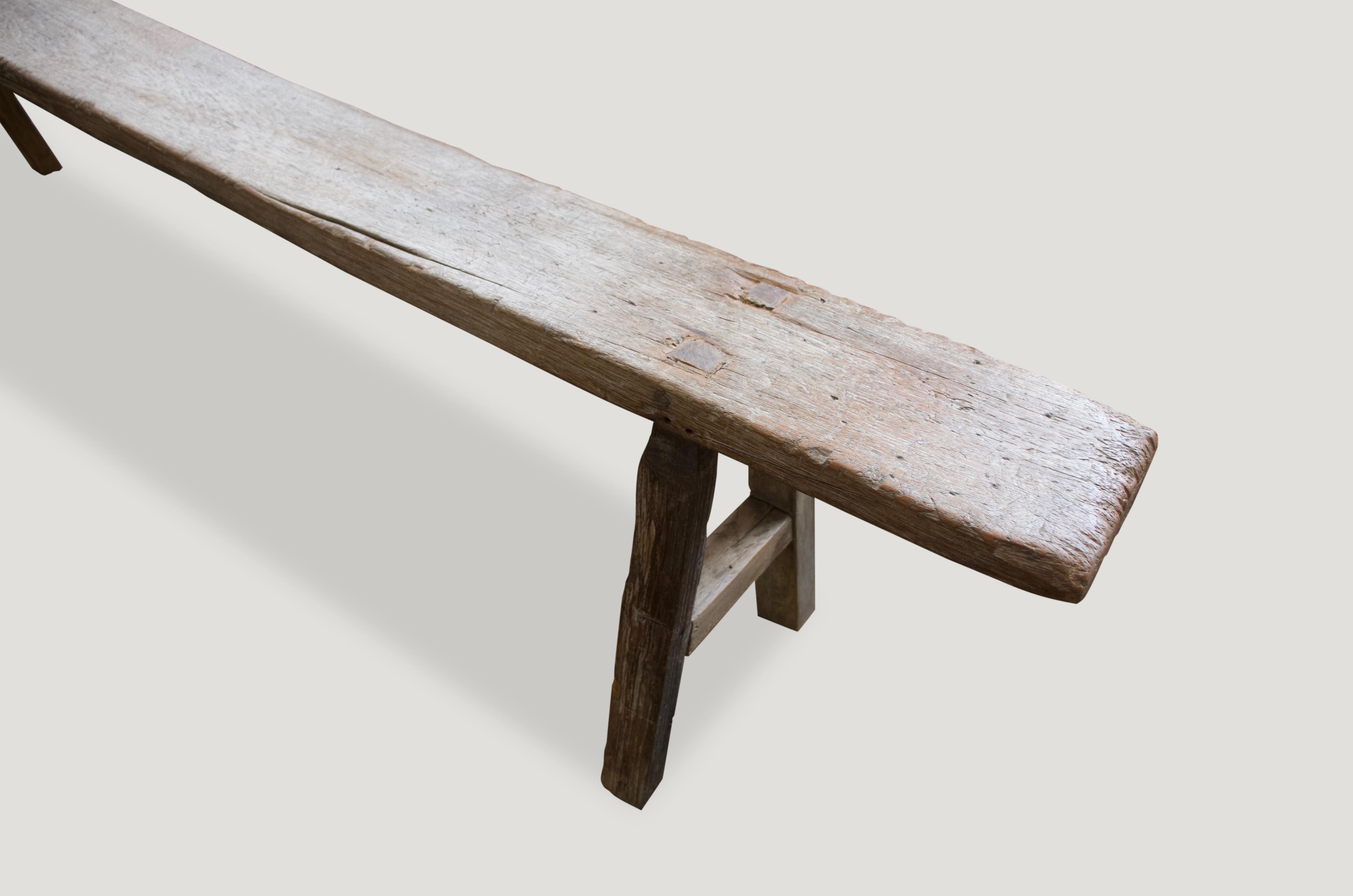 Andrianna Shamaris Wabi Sabi Teakwood Bench In Excellent Condition In New York, NY