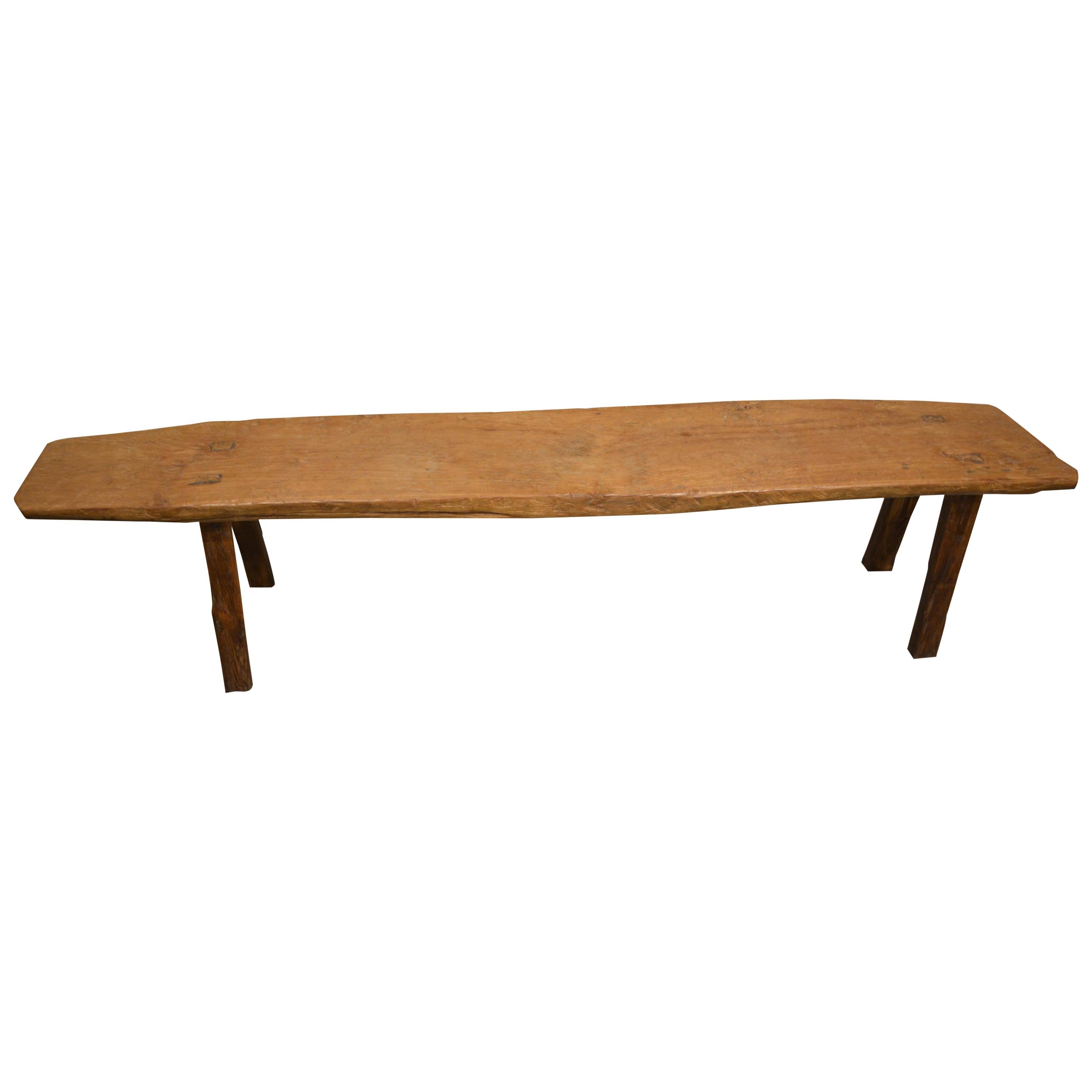 Andrianna Shamaris Wabi Sabi Teak Wood Bench