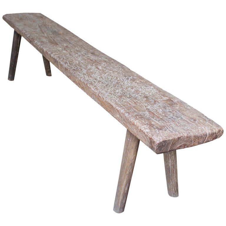 Andrianna Shamaris Wabi Sabi Teak Wood Bench For Sale At 1stdibs