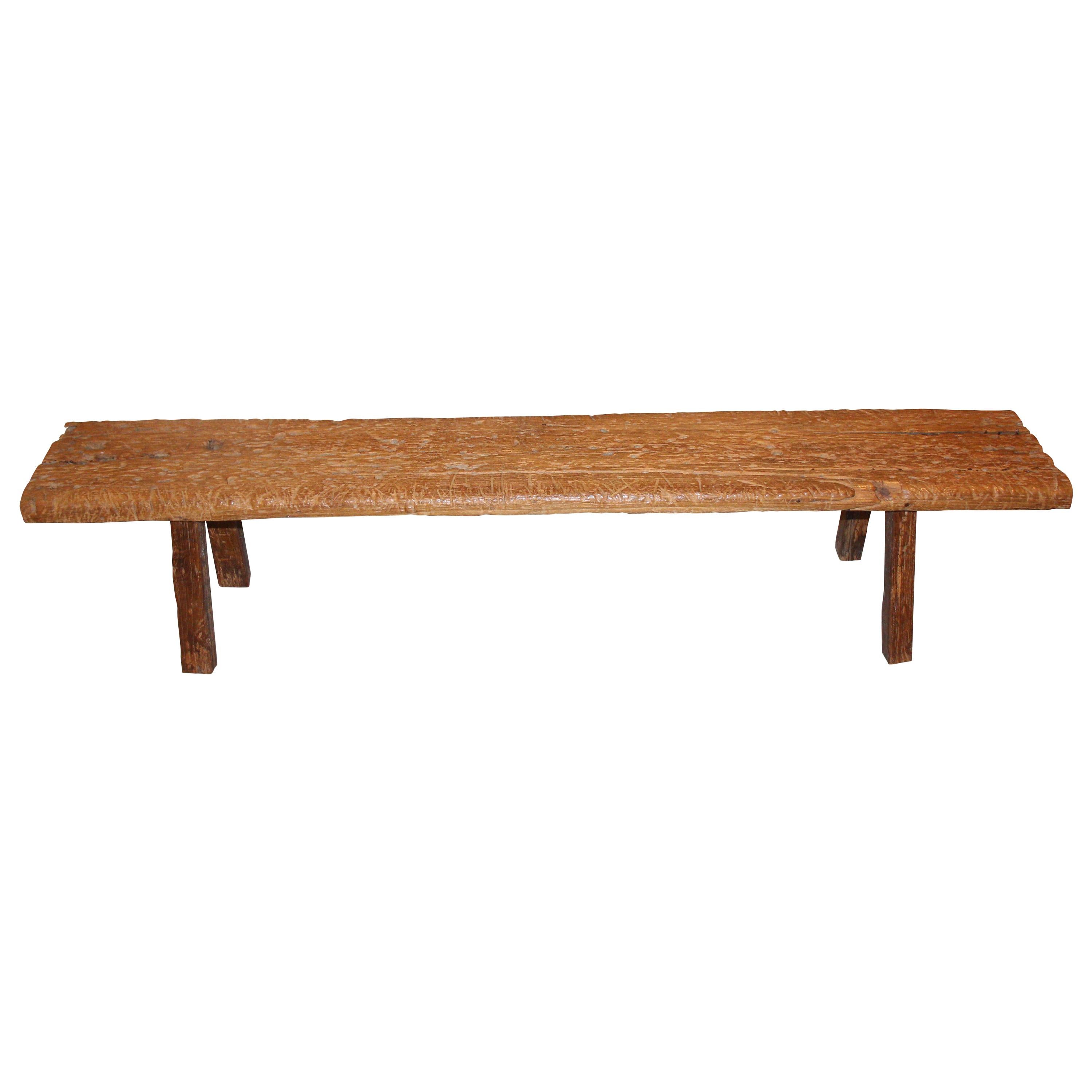 Andrianna Shamaris Wabi Sabi Teak Wood Bench