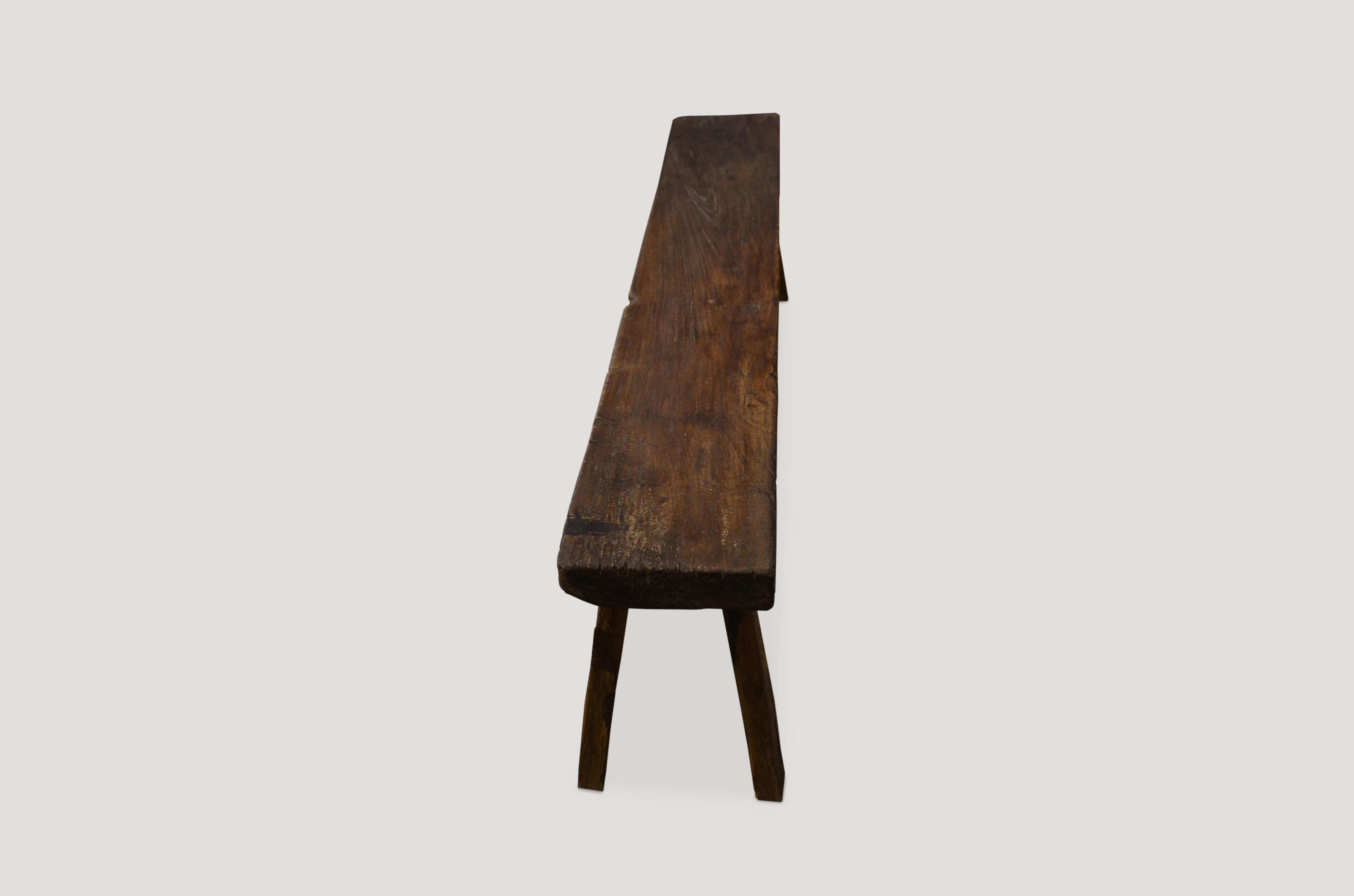 Andrianna Shamaris Wabi Sabi Teak Wood Bench or Shelf In Excellent Condition In New York, NY