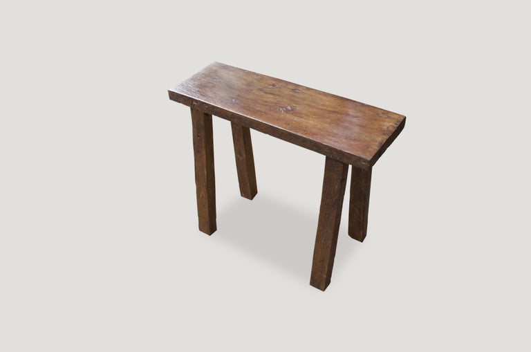 Andrianna Shamaris Wabi Sabi Teak Wood Bench Or Side Table For