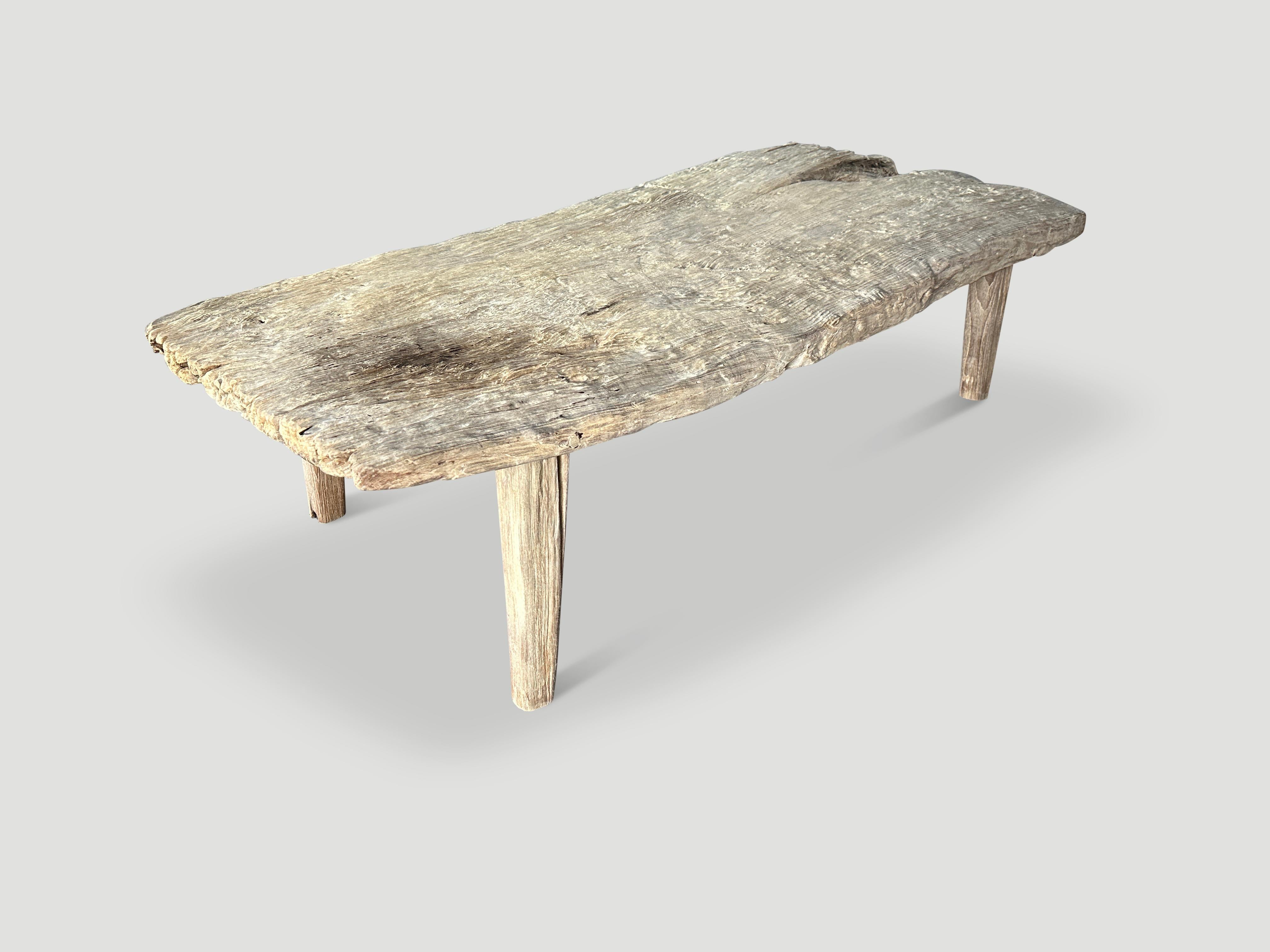 Andrianna Shamaris Wabi Sabi Teak Wood Coffee Table In Excellent Condition For Sale In New York, NY