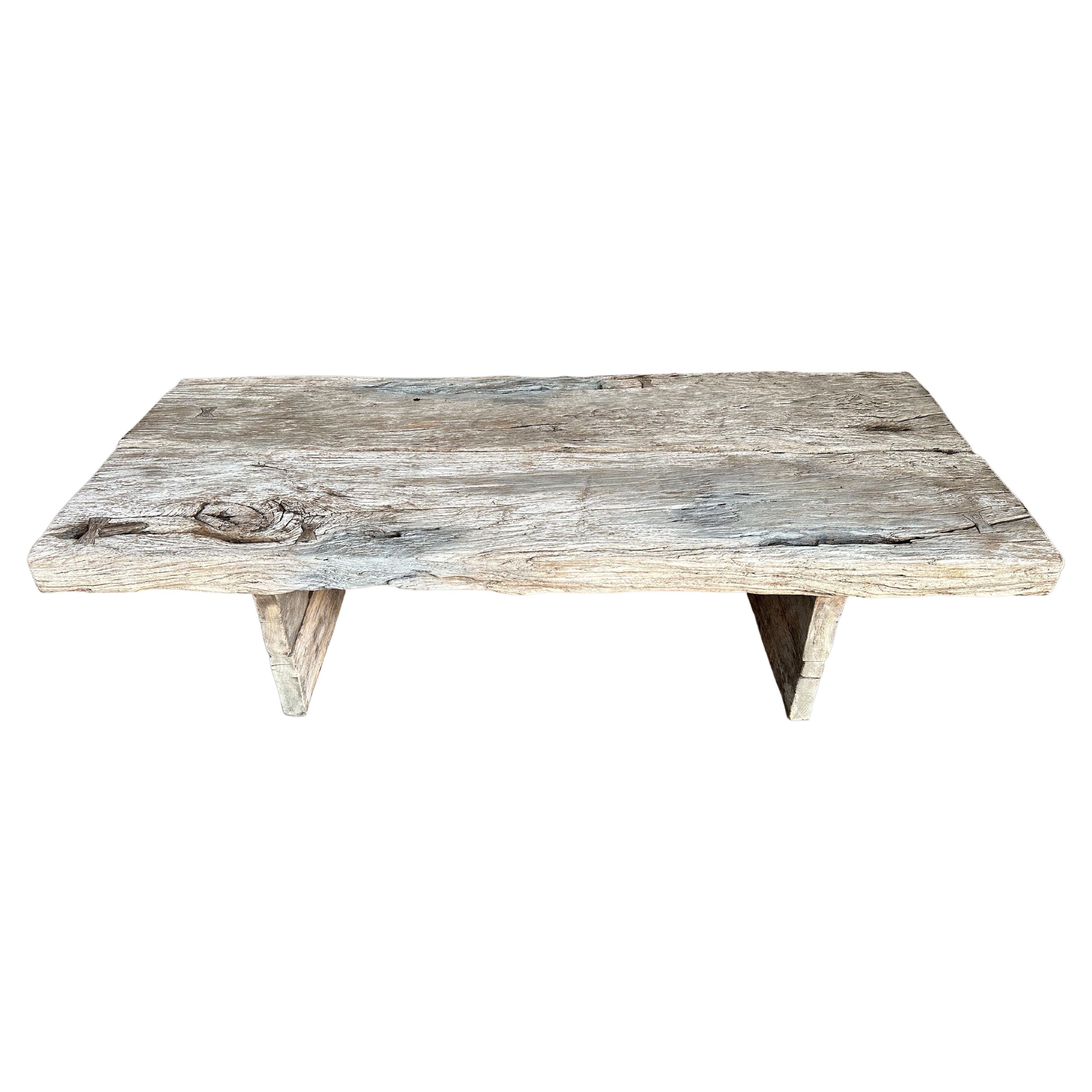 Wabi Sabi Style Wood and Resin Cantilevered Coffee Table or A Pair of ...
