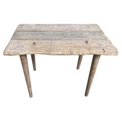 Andrianna Shamaris Consola o mesa auxiliar de madera de teca Wabi Sabi