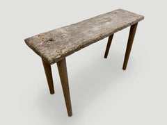 Andrianna Shamaris Wabi Sabi Teak Wood Console Table