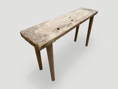 Andrianna Shamaris Wabi Sabi Teak Wood Console Table