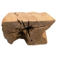 Andrianna Shamaris Wabi Sabi Teak Wood Side Table or Small Coffee Table