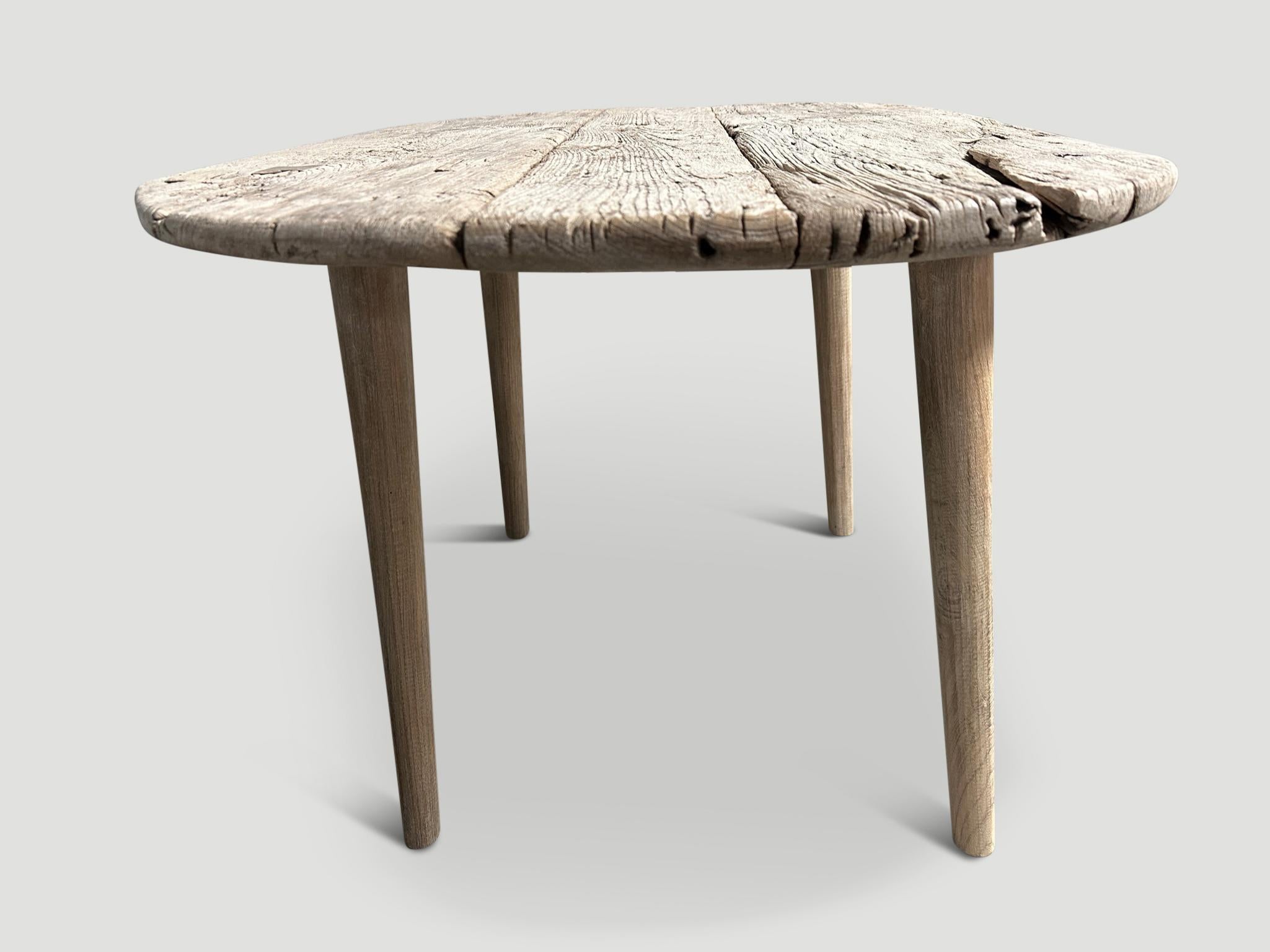 Andrianna Shamaris Wabi Sabi Teak Wood Table In Excellent Condition For Sale In New York, NY