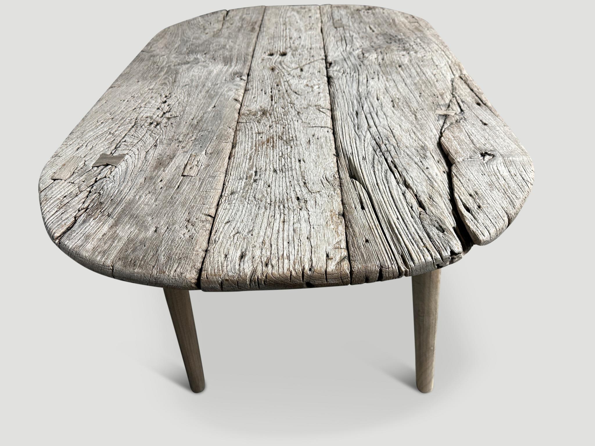 Early 20th Century Andrianna Shamaris Wabi Sabi Teak Wood Table For Sale