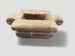 Andrianna Shamaris Wabi Sabi Teak Wood Vessel