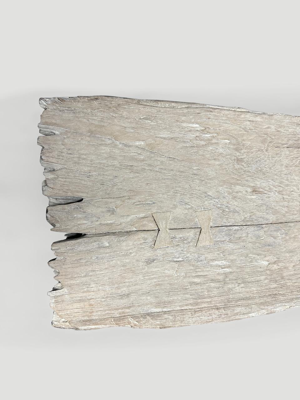 Andrianna Shamaris Wood and Granite Bench For Sale 3