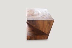Andrianna Shamaris Wooden Origami Suar Wood Side Table