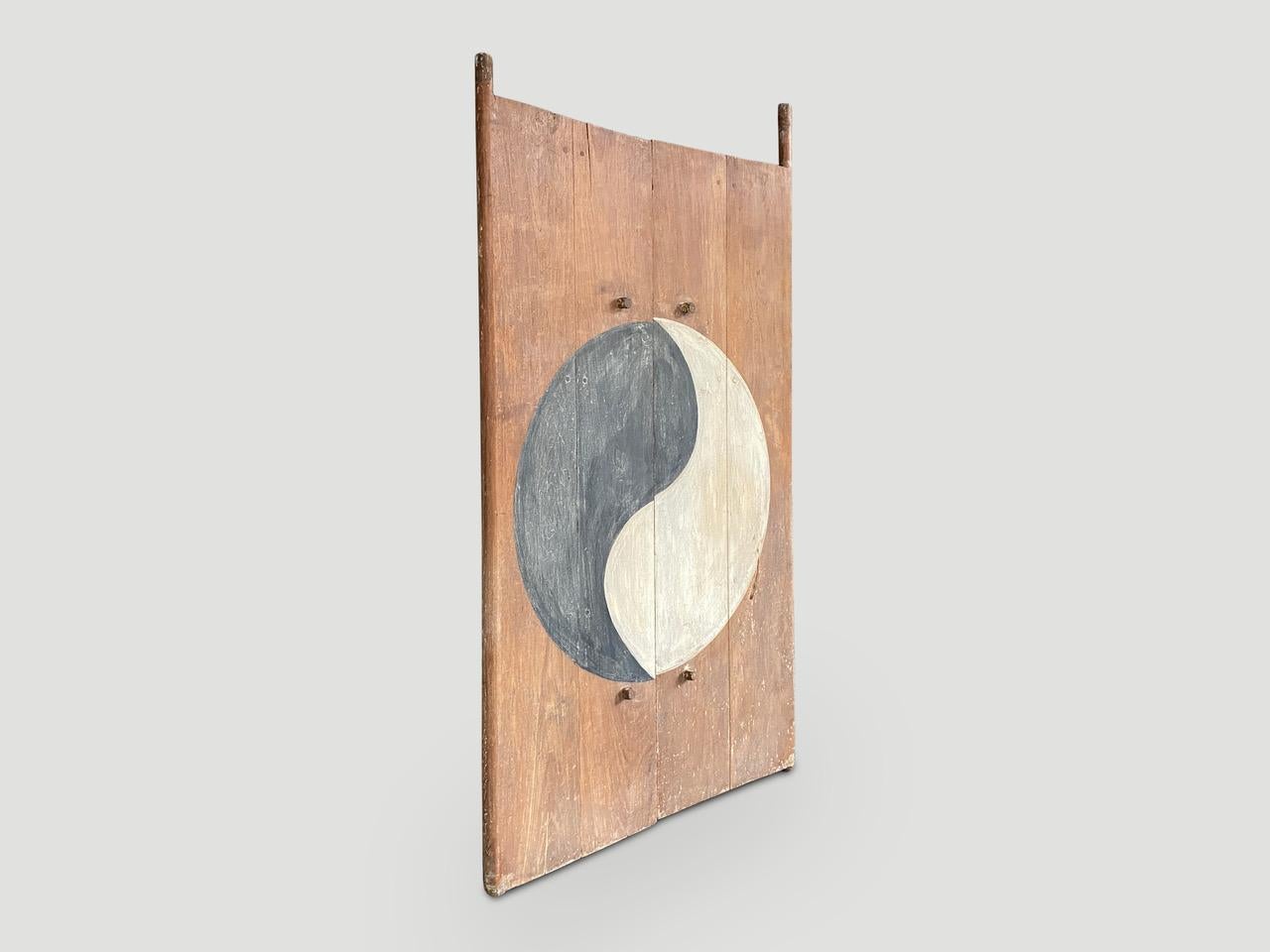 Primitive Andrianna Shamaris Yin and Yang Antique Door For Sale