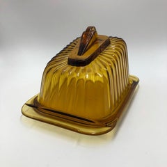 Andries Copier Pressed Glass Cheese Dome, 1939