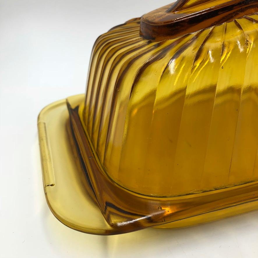Art Deco Andries Copier Pressed Glass Cheese Dome, 1939 For Sale