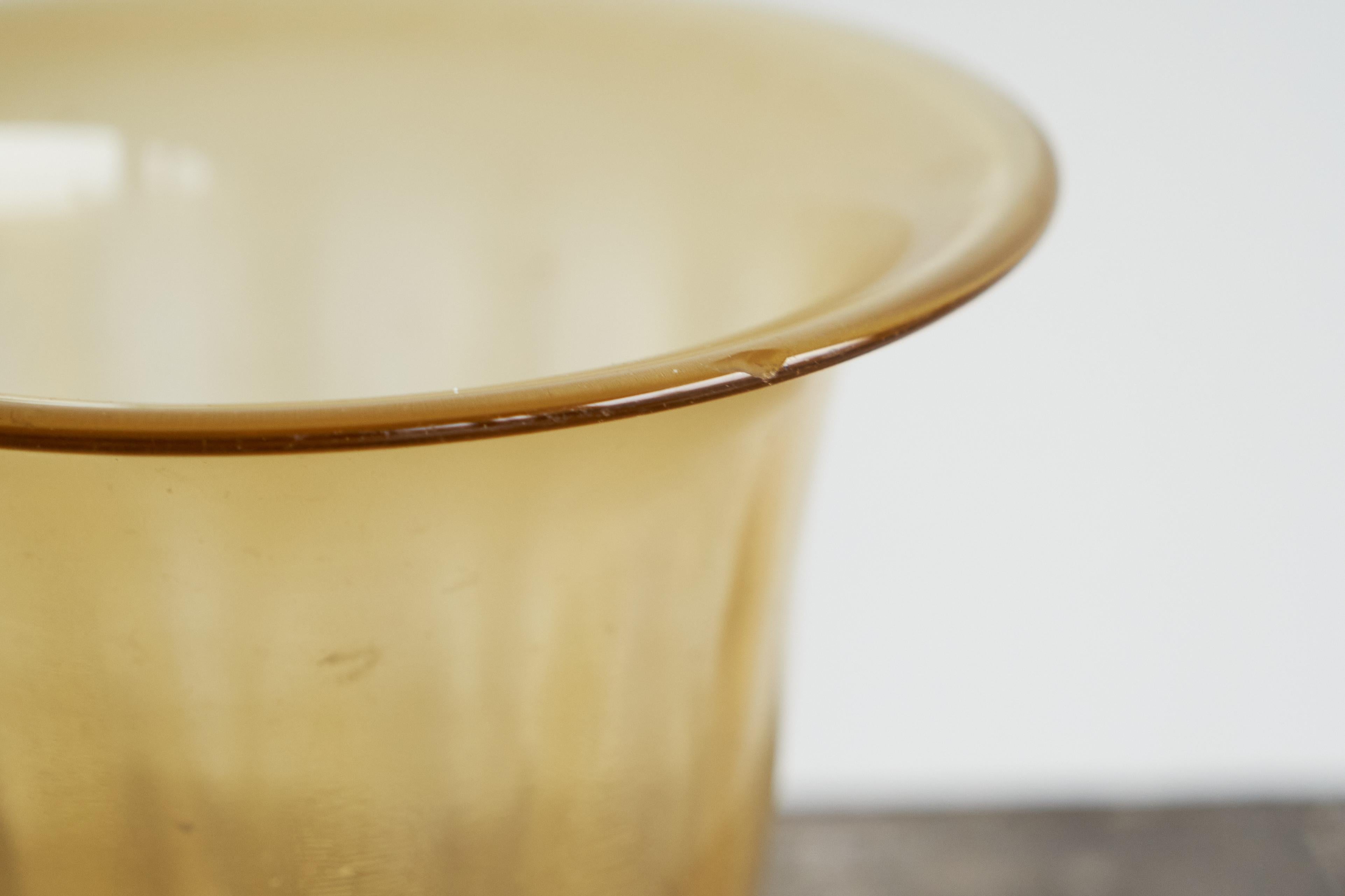 XX secolo Vaso in vetro artistico Andries Dirk Copier in craquelé e oro per Glasfabriek Leerdam in vendita