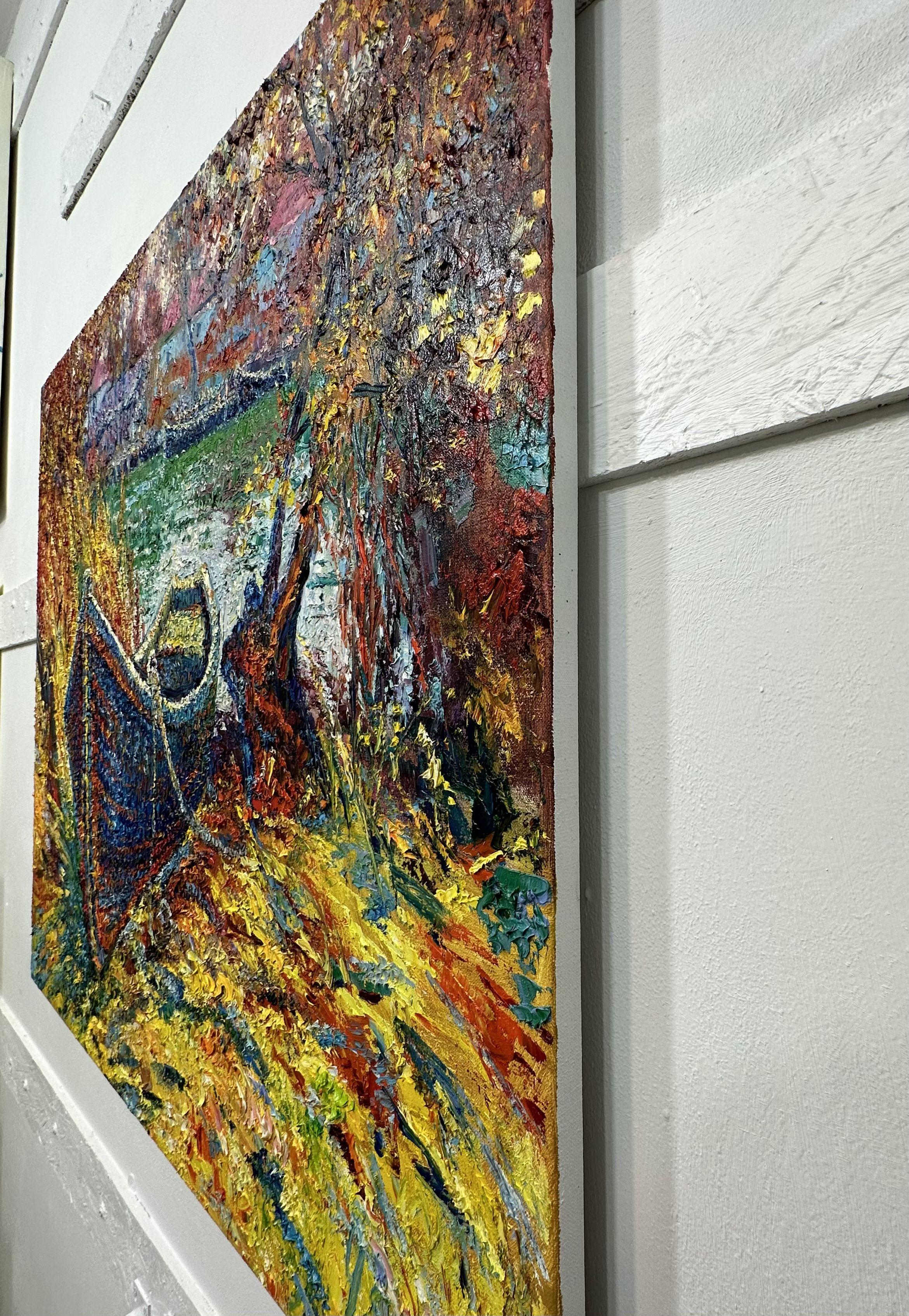 â€žHerbstmärchenâ€œ Ukraine. Vilkovo, Gemälde, Öl auf Leinwand im Angebot 1