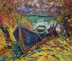 â€œAutumn Tale" Ukraine. Vilkovo., Painting, Oil on Canvas