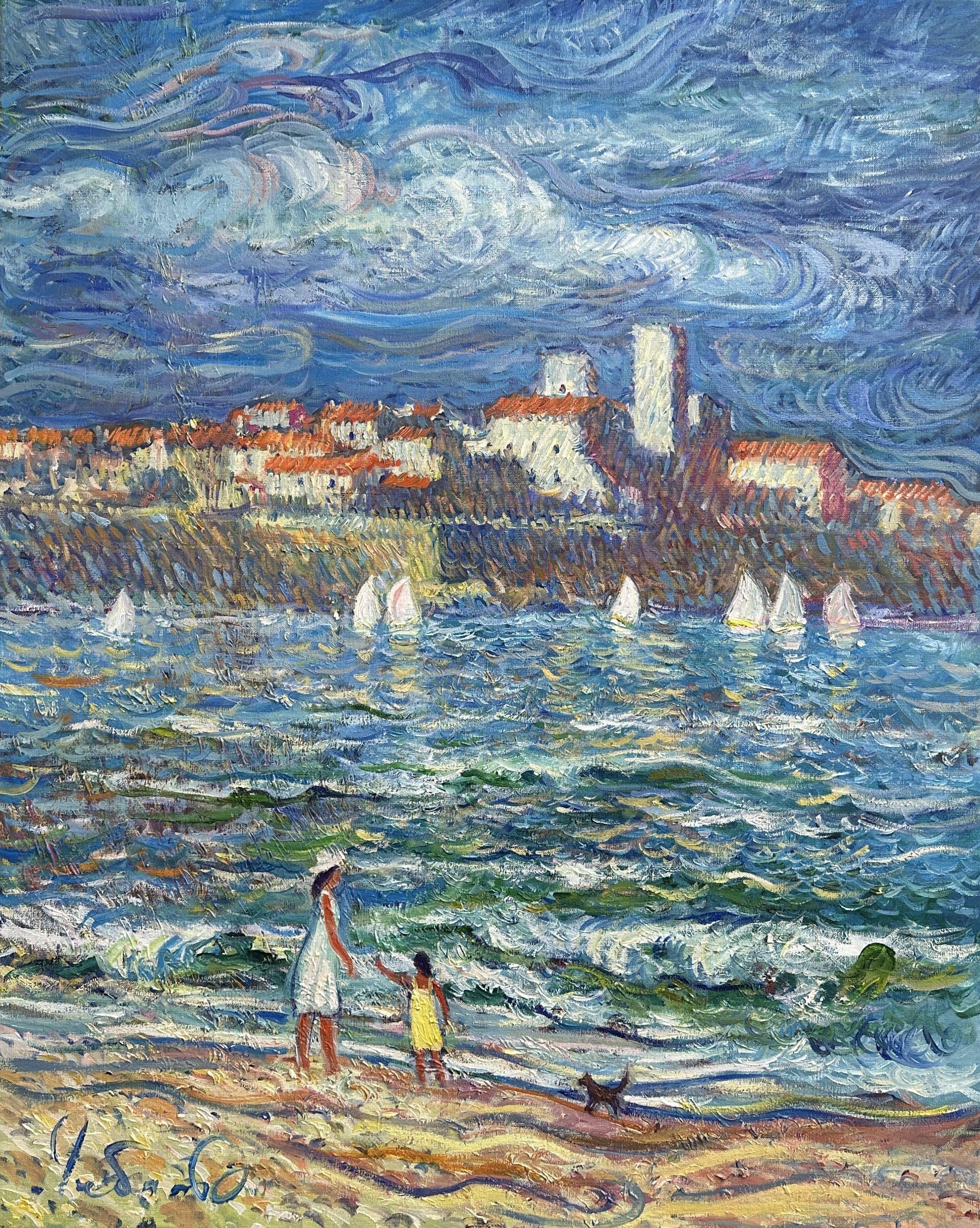 "After the Storm" Antibes. France., Painting, Oil on Canvas