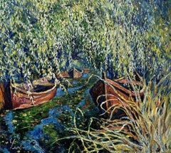 "Autumn Fairy Tale" Ukraine Vilkovo., Painting, Oil on Canvas