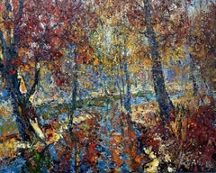"Autumn melody" Kyiv Ukraine, Painting, Oil on Canvas