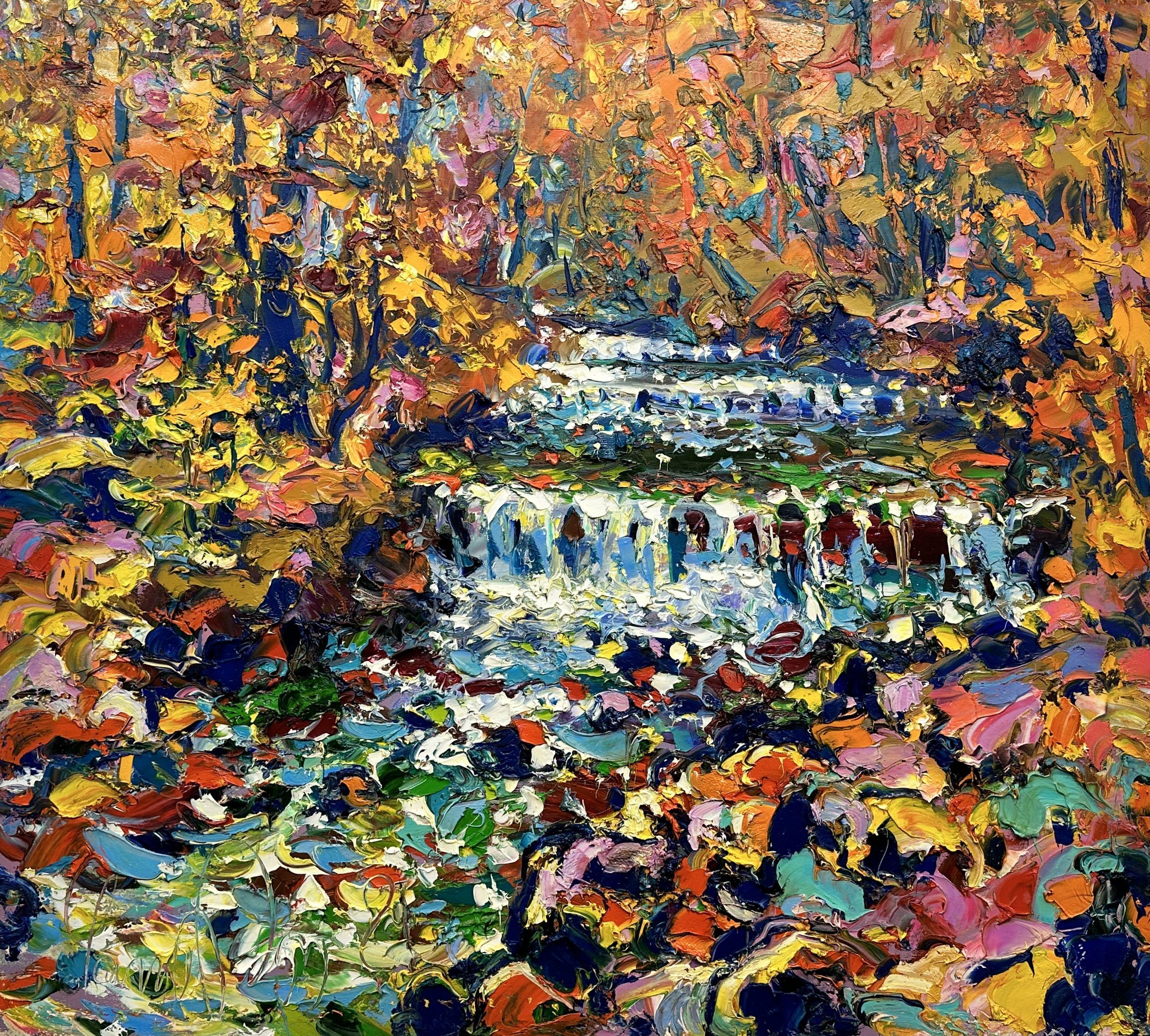 „Enchanted Autumn“ Zakarpattia. Ukraine., Gemälde, Öl auf Leinwand