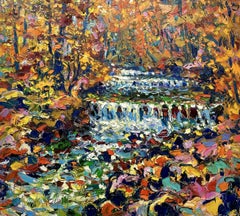 "Enchanted Autumn" Zakarpattia. Ukraine., Painting, Oil on Canvas