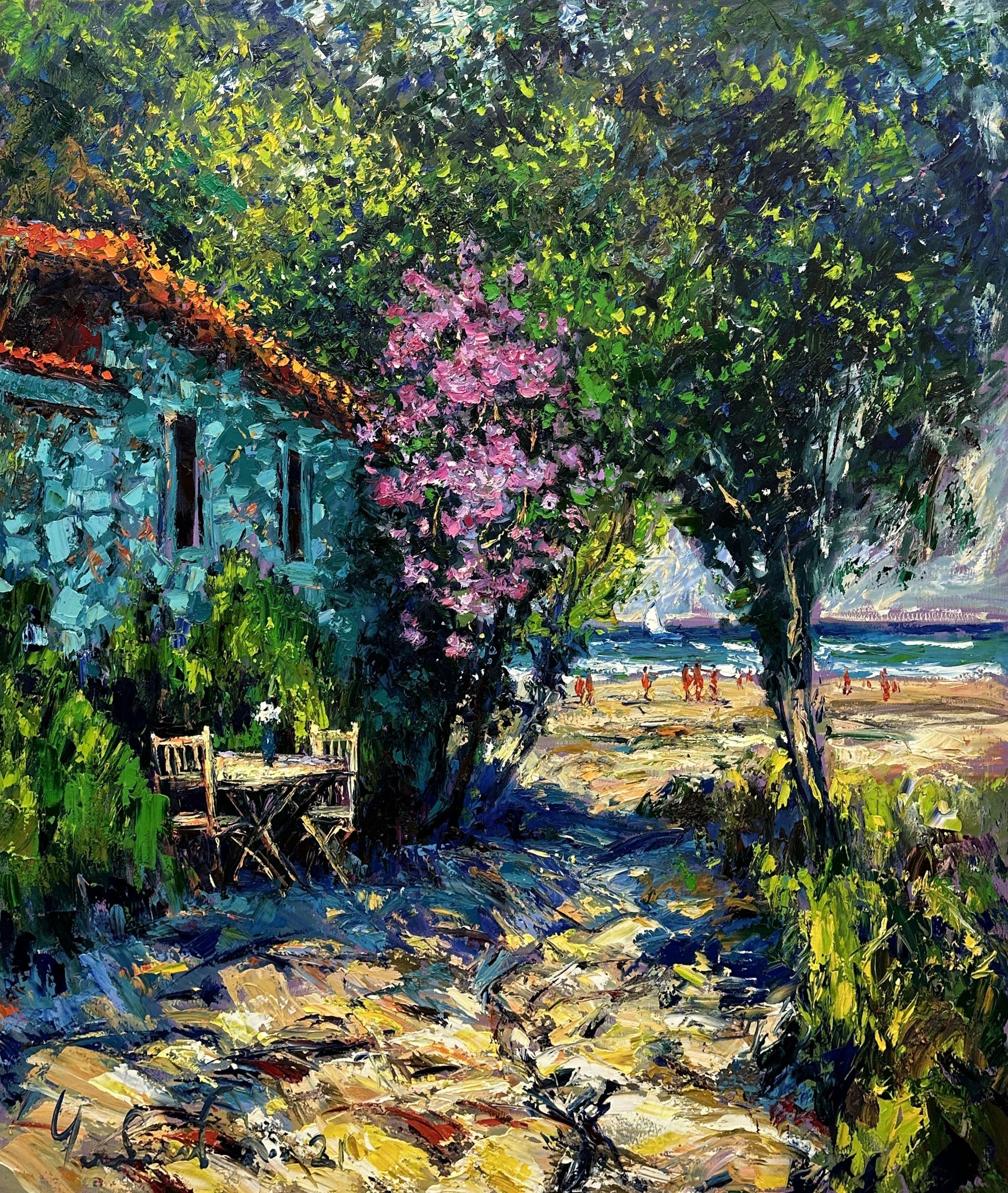 „Enchanting Day in Marmaris“ Marmaris. Türkei, Gemälde, Öl auf Leinwand