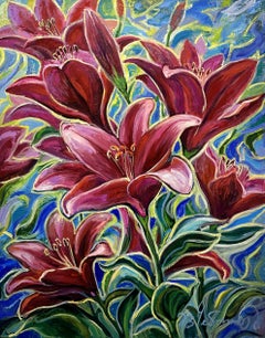 "Lilies", Painting, Oil on Canvas