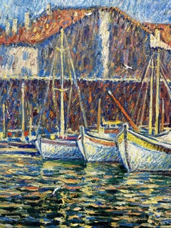 "Marina Antibes" Antibes France, Painting, Oil on Canvas