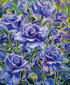 "Roses" Ukraine. Kyiv., Painting, Oil on Canvas