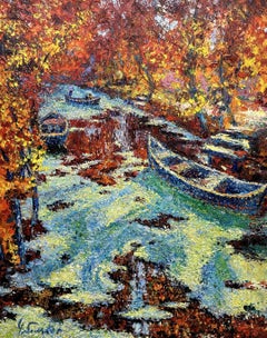 "Ukrainian Venice"  Vilkovo. Ukraine., Painting, Oil on Canvas