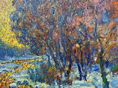 "Winter on the Desna". Kyiv. Ukraine., Painting, Oil on Canvas