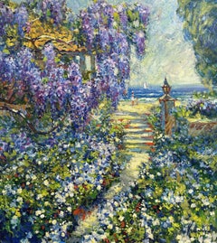 "Wisteria" Antibes. France., Painting, Oil on Canvas