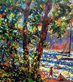 "Yacht" Antibes. France., Painting, Oil on Canvas
