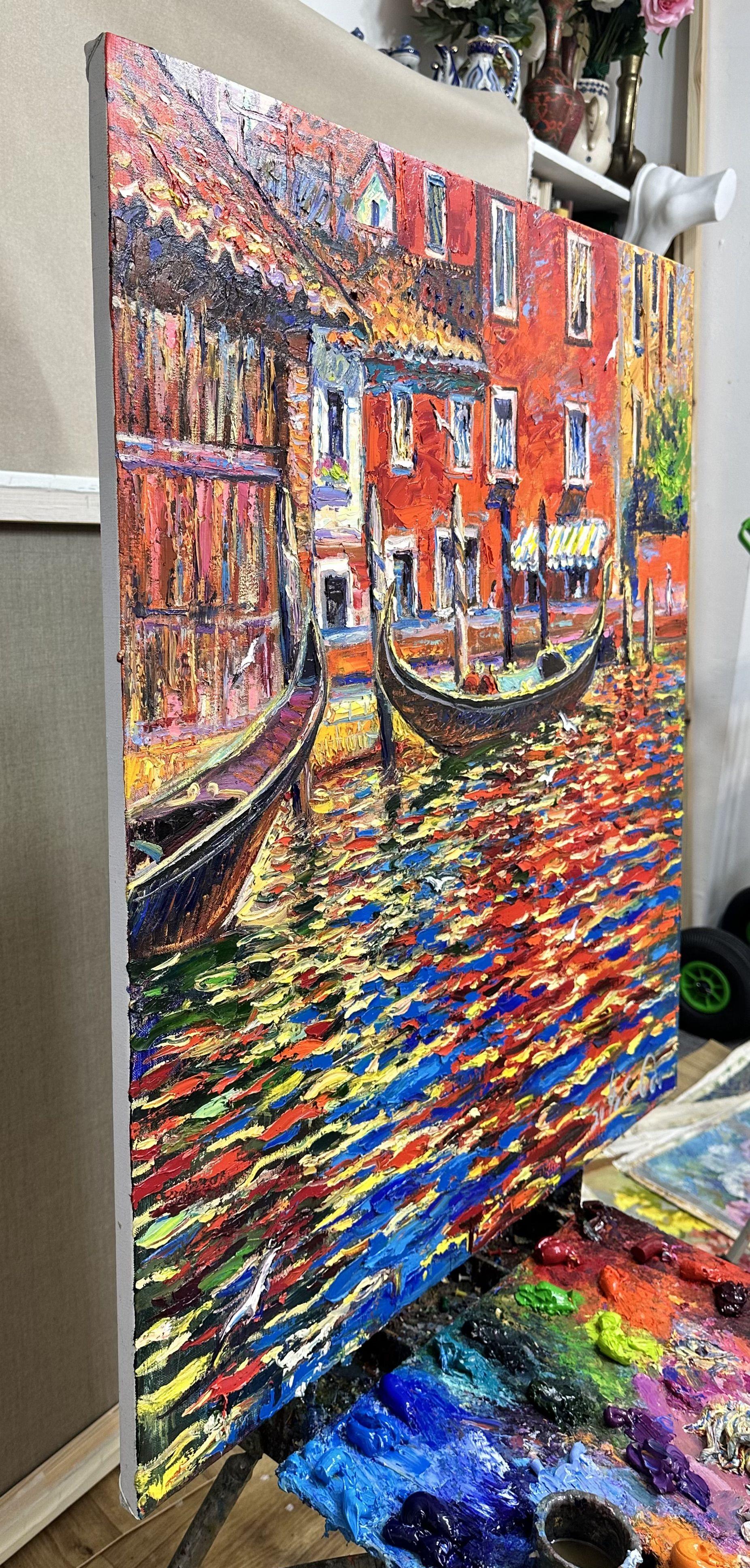 „Bright Venice“ Venedig, Italien, Gemälde, Öl auf Leinwand im Angebot 1