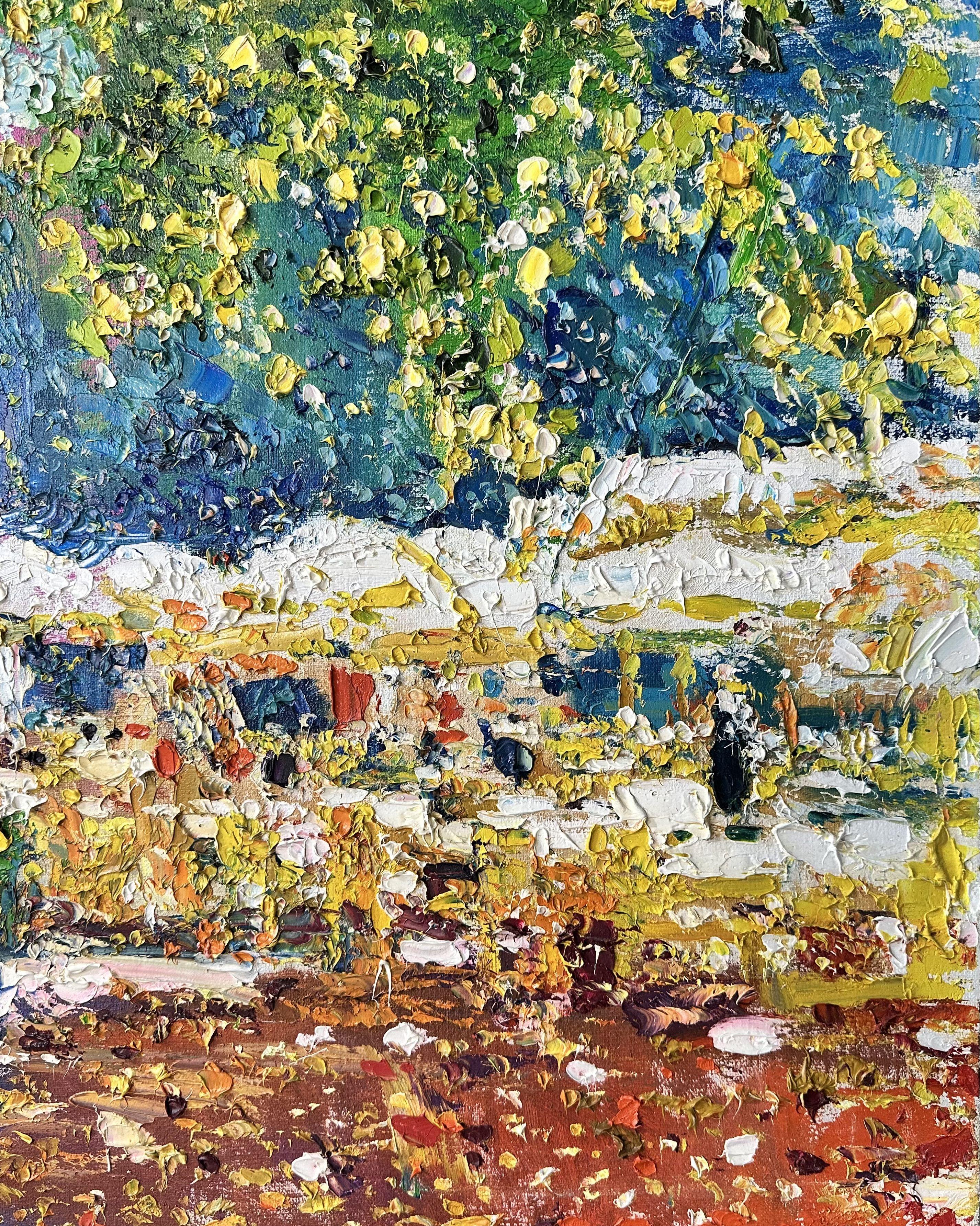 „In the Shade“ Antibes Französische Riviera, Gemälde, Öl auf Leinwand im Angebot 1